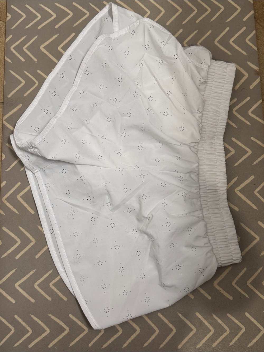 Yogalicious White Eyelet Athletic Shorts